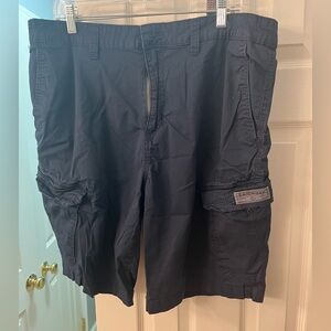 Mens UNIONBAY  Black Cargo Shorts Relaxed Fit 6 pocket